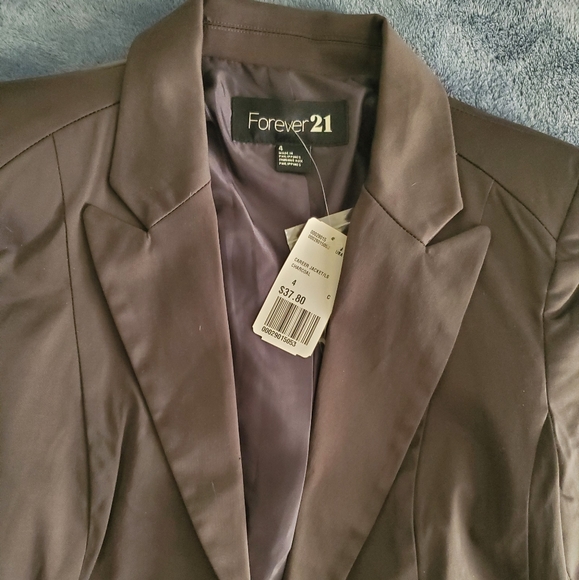 Forever 21 shiny suit set, dark gray, size 4 - Picture 3 of 7